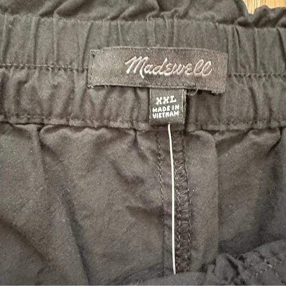 Madewell Women's Black Pull-on Cotton Shorts with Elastic Waistband Size XXL NWT - Picture 4 of 8